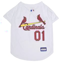 Pets First White/Red St. Louis Cardinals Dog Jersey Small