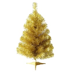 Celebrations Gold Christmas Tree Indoor Christmas Decor 24 in.