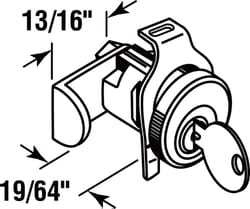 Prime-Line Nickel Steel Counter Clockwise Mailbox Lock