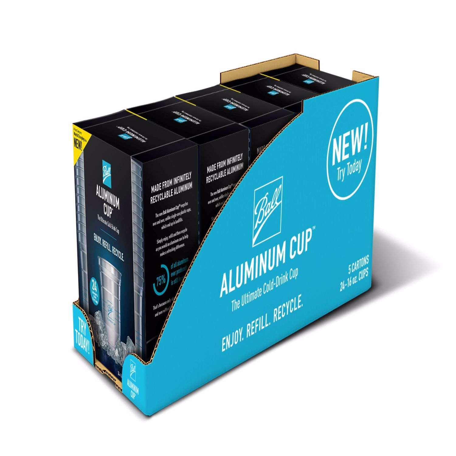Ball 12 oz. Customizable Aluminum Cup with Ball Logo Design - 450/Case