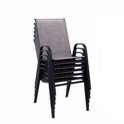 Living Accents Black Steel Frame Sling Dining Chair