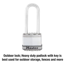 Master Lock 1-9/16 in. H X 11/16 in. W X 1-3/4 in. L Steel Dual Ball Bearing Locking Weather-Resista