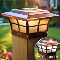 Classy Caps Copper Solar Powered 0.45 W LED Post Cap Light 1 pk