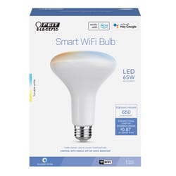 Feit BR20 E26 (Medium) Smart-Enabled LED Bulb Adjustable White 65 Watt Equivalence 1 pk