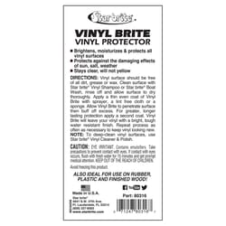 Star brite Vinyl Brite Vinyl Cleaner/Restorer Liquid 16 oz