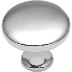 Hickory Hardware Transitional Round Cabinet Knob 1-1/8 in. D 1 in. Polished Chrome 1 pk