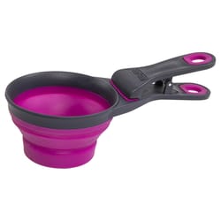 Dexas Pink Rubber 1 cups Pet Food Scoop For All Animals
