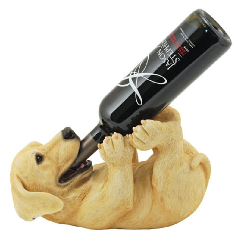 True Playful Pup Polyresin Bottle Holder Sansujyuku sansujyuku.com