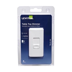 Leviton White 150/300 W Plug-In Dimmer Slide Switch 1 pk