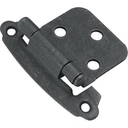 Hickory Hardware 1.9 in. W X 2.63 in. L Iron Black Steel Self-Closing Hinge 2 pk