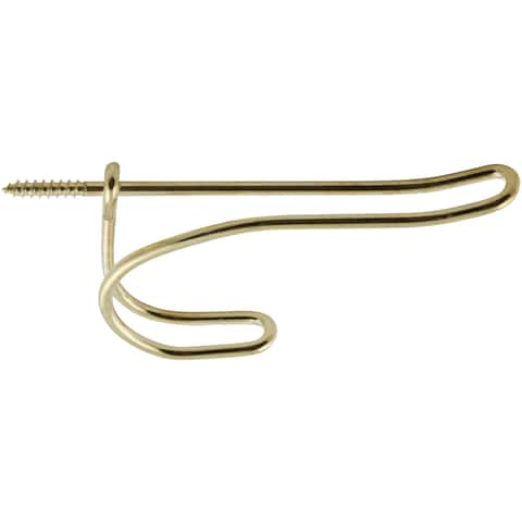 Grant Wood and Brass Hook Rack - Magnolia