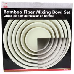 Chef Craft 4.5 qt Bamboo Fiber Beige Mixing Bowl Set 6 pc