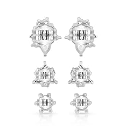 Montana Silversmiths Women's Triple Play Crystal Silver Earrings Water Resistant