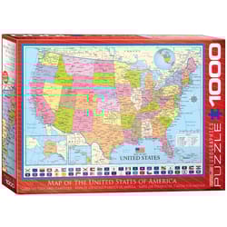 Eurographics Map of the United States of America Jigsaw Puzzles Multicolored 1000 pc