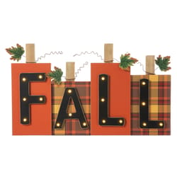 Glitzhome 10.75 in. LED Fall Sign Halloween Decor