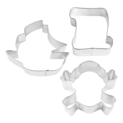 R&M International Pirate Cookie Cutter Set Silver 3 pc