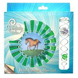 Spinfinity Designs Multi-color Stainless Steel 6.5 in. Animated Horse Mini Set Outdoor Spinner
