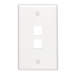 Leviton White 1 gang Thermoplastic Wall Plate 1 pk