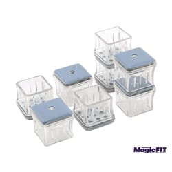 Magic Fit Magic Sliders Gray Push-On Polymer Sliding Discs 8 pk