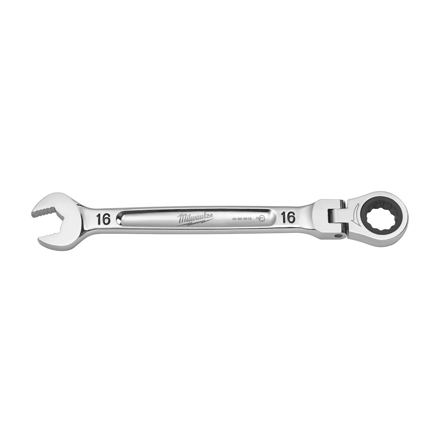 Milwaukee 16 mm X 16 mm 12 Point Metric Flex Head Combination Wrench 8.58 in. L 1 pc