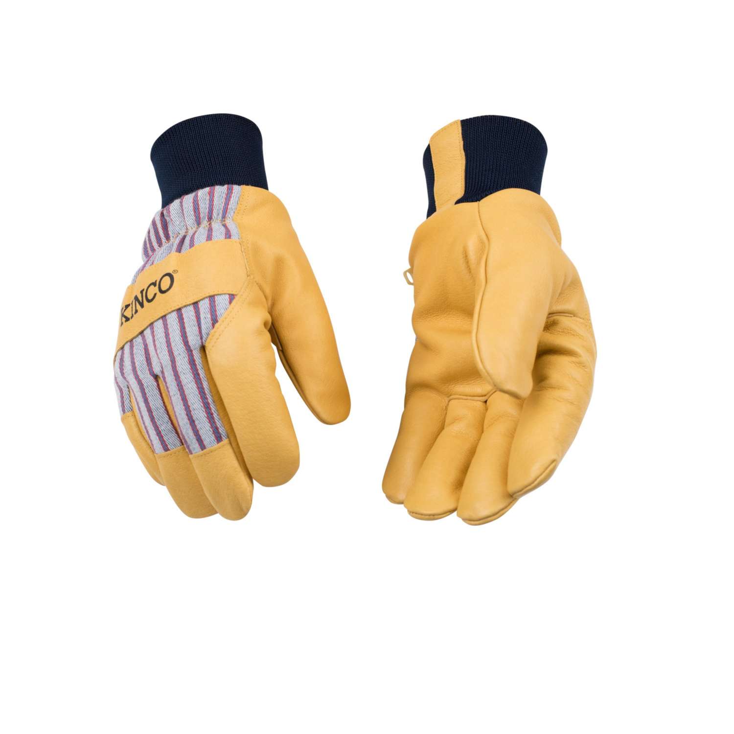 Kinco Men s Outdoor Knit Wrist Work Gloves Yellow L 1 pair Ace