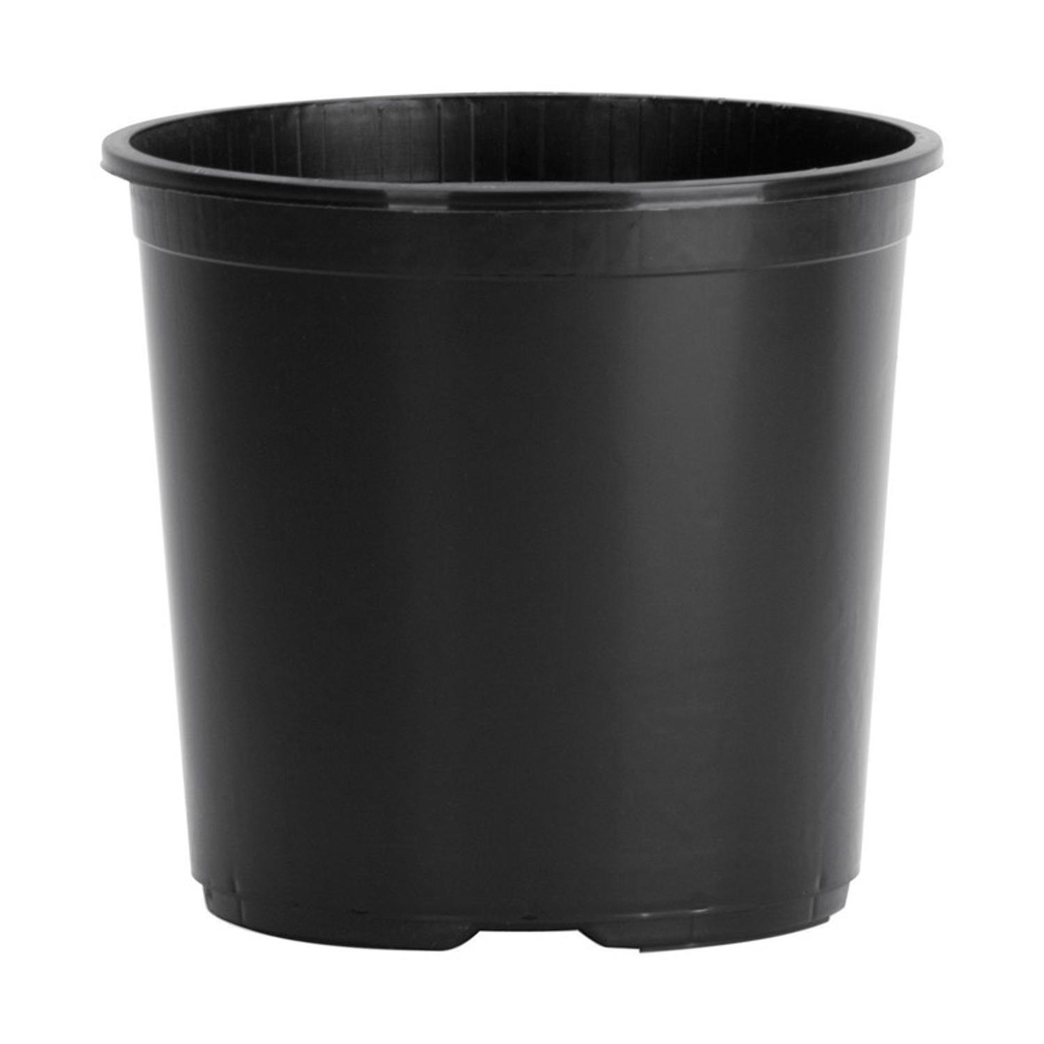 HC Companies Marina 11-1/2 in. H X 12 in. W X 12 in. D Plastic Basic Flower Pot Black