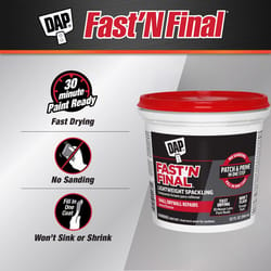 DAP Fast 'N Final Ready to Use White Lightweight Spackling Compound 32 oz