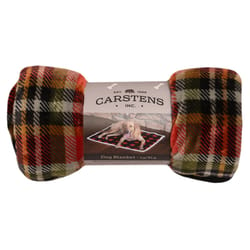 Carstens Inc Multicolored Sherpa Rust and Sage Blanket 28 in. W X 40 in. L