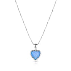 Montana Silversmiths Women's Blue Opal Heart Heart Blue Necklace