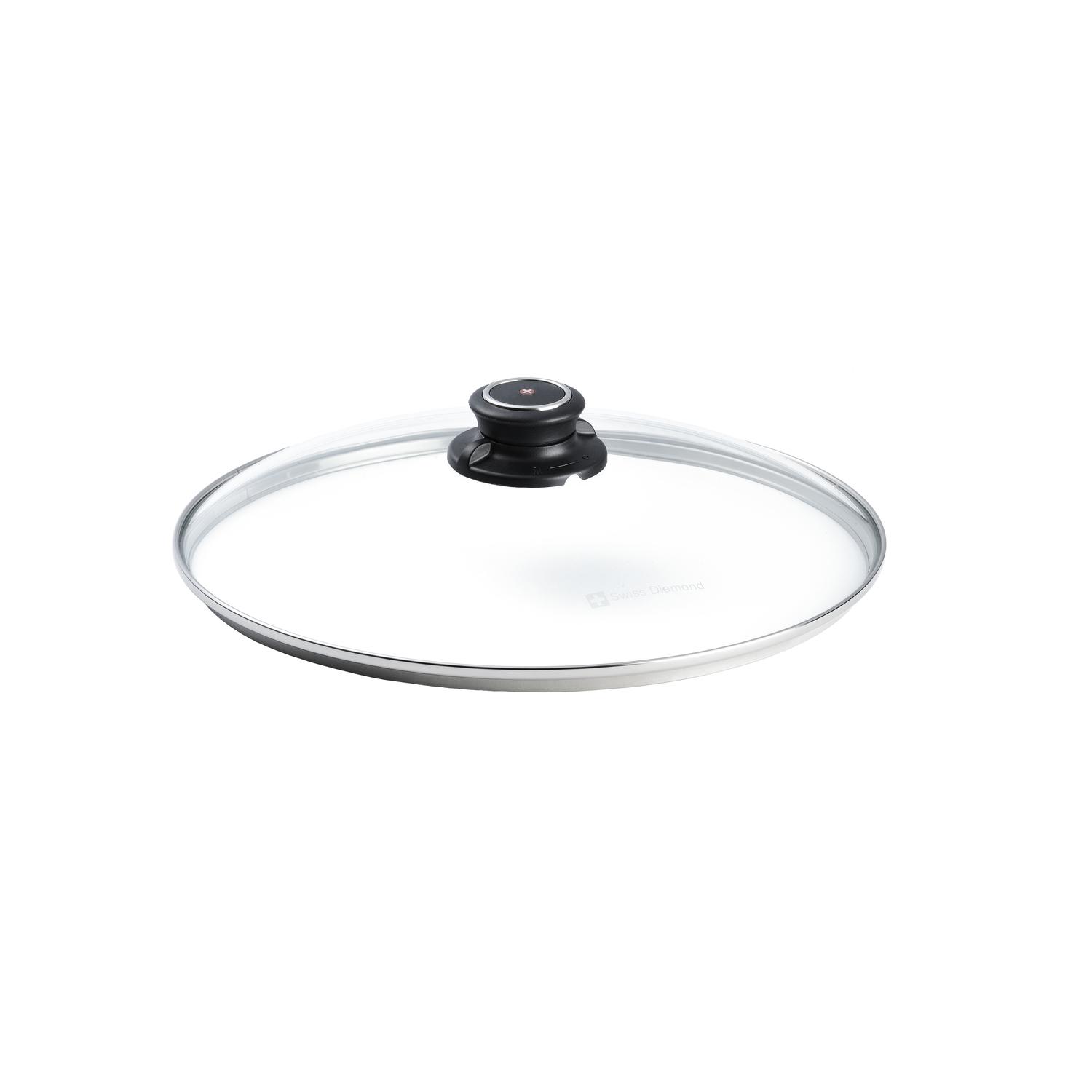 Swiss Diamond Glass/Stainless Steel Lid 11 in. Clear Sansujyuku sansujyuku.com