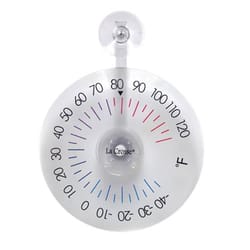 La Crosse Technology Dial Thermometer Plastic White 6 in.