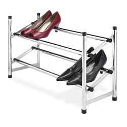 Whitmor - Black Dual-Sided 4-Tier Shoe Rack