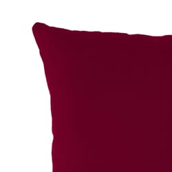 Jordan Manufacturing Red Polyester Throw Pillow 4 in. H X 16 in. W X 16 in. L