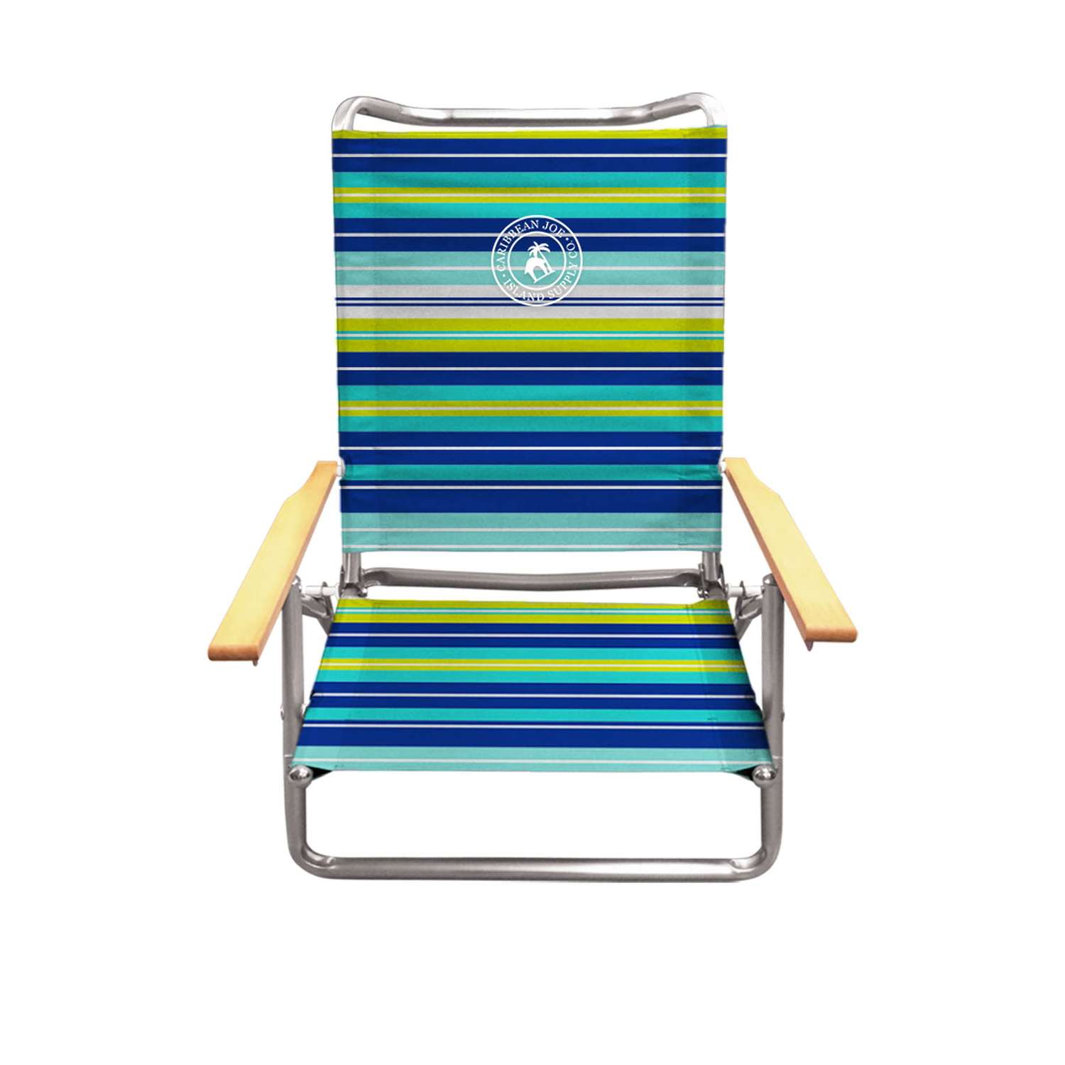 Caribbean Joe Galvanized Silver Aluminum Frame Reclining Lounge Chair