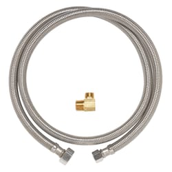 Ace 1/2 in. FIP in. X 3/8 in. D Compression 72 in. Braided Stainless Steel Dishwasher Supply Line