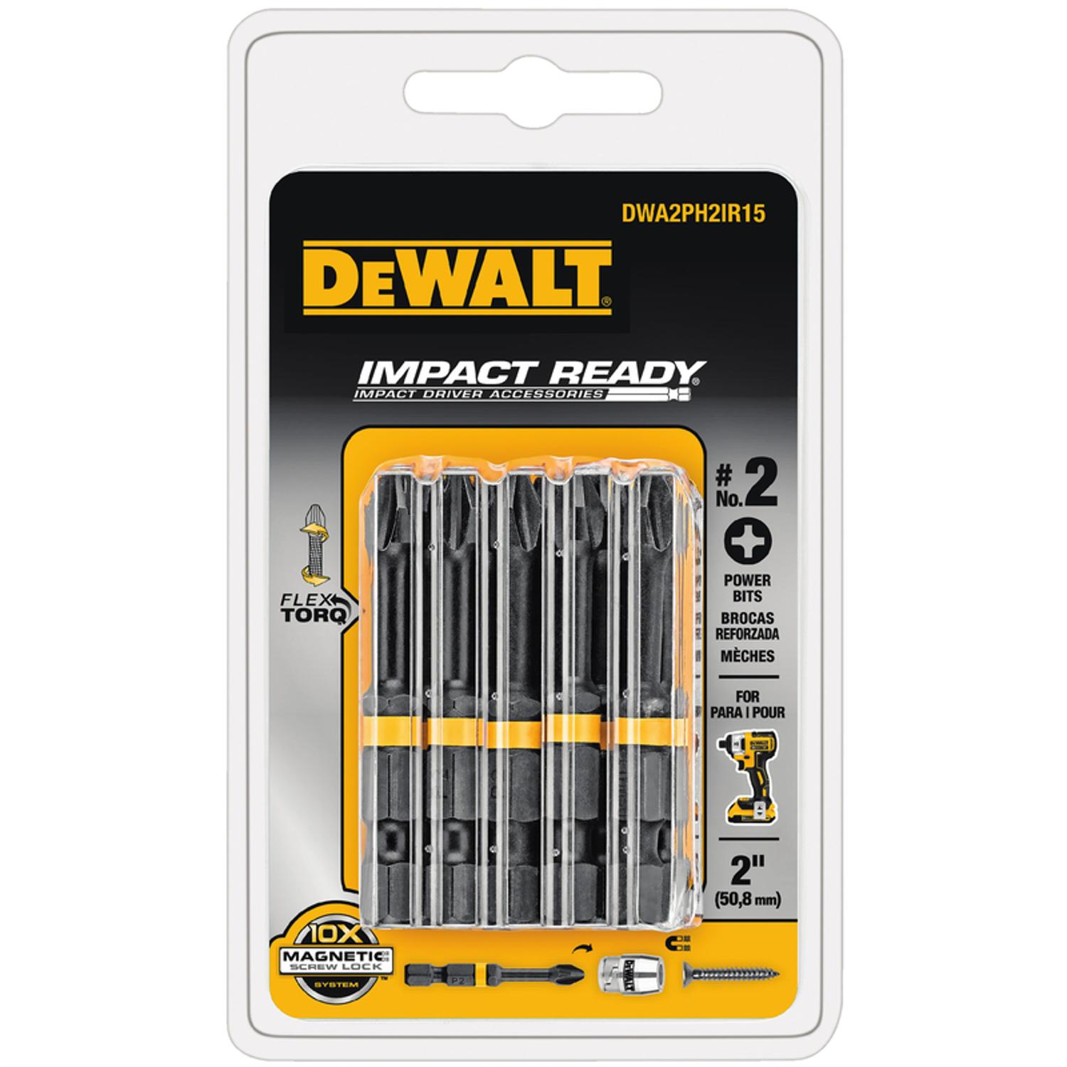 Photos - Drill Bit DeWALT Impact Ready Phillips #2 in. X 2 in. L Screwdriver Bit Black Oxide 