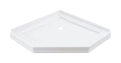 Delta 38-1/4 in. W X 38-1/4 in. L White Shower Base