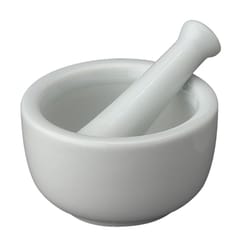 Harold Import White Porcelain Mini Mortar and Pestle