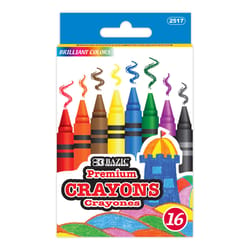 Bazic Products Premium Assorted Color Crayons 16 pk