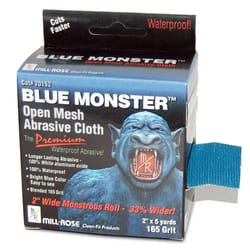 Mill Rose  Blue Monster  5 yd. L x 2 in. W Aluminum Oxide  165 Grit Medium  Open Mesh Abrasive Cloth 