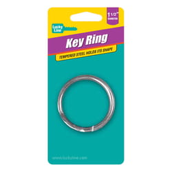 Lucky Line 1-1/2 in. D Nickel-Plated Steel Silver Split Key Ring