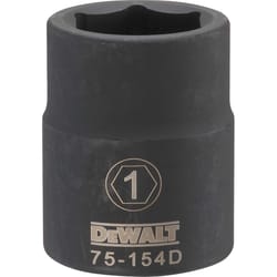 Dewalt 1 in. X 3/4 in. drive SAE 6 Point Impact Socket 1 pc