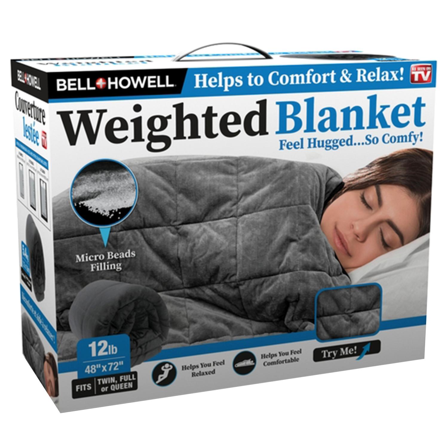 Bell & Howell Gray Twin/Full/Queen Weighted Blanket 1 pk Sansujyuku sansujyuku.com