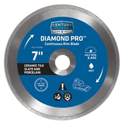Century Drill & Tool Diamond Pro 7 in. D X 7/8 in. Steel Continuous Rim Diamond Saw Blade 1 pc