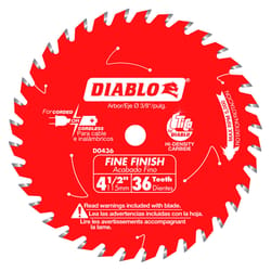 Diablo 4-1/2 in. D X 3/8 in. Fine Finish TiCo Hi-Density Carbide Circular Saw Blade 36 teeth 1 pk