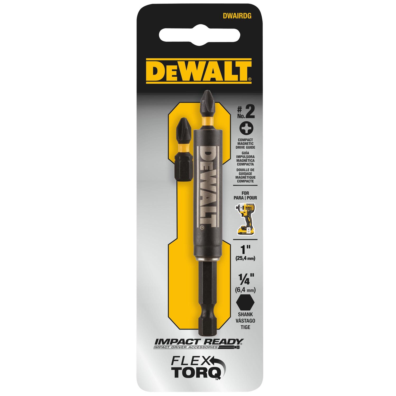 Photos - Drill Bit DeWALT Impact Ready Phillips 1 in. X 3 in. L Drive Guide 3 pc DWAIRDG 