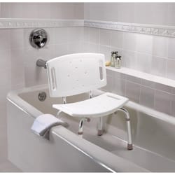 Moen Home Care Chrome White Tub and Shower Chair Plastic 21 H X 19.25 L