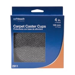 Softtouch Felt Caster Cup Brown Round 4 in. W X 4 in. L 4 pk