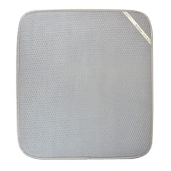 Envision Home 18 in. L X 16 in. W X 0.25 in. H Gray Microfiber Drying Mat