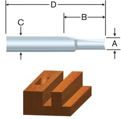 Vermont American 5/8 in. D X 5/8 Dia. x 1 in. X 2-1/16 in. L Carbide Tipped 2-Flute Straight Router